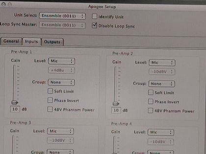Apogee-Ensemble + Macbook + Control App